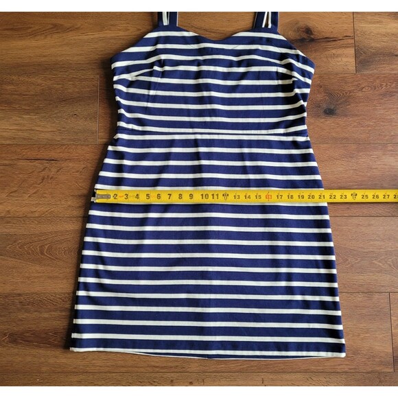 Old Navy Ponte Sheath Dress XL Navy White Stripe Bodycon Sleeveless Stretch - Picture 9 of 16